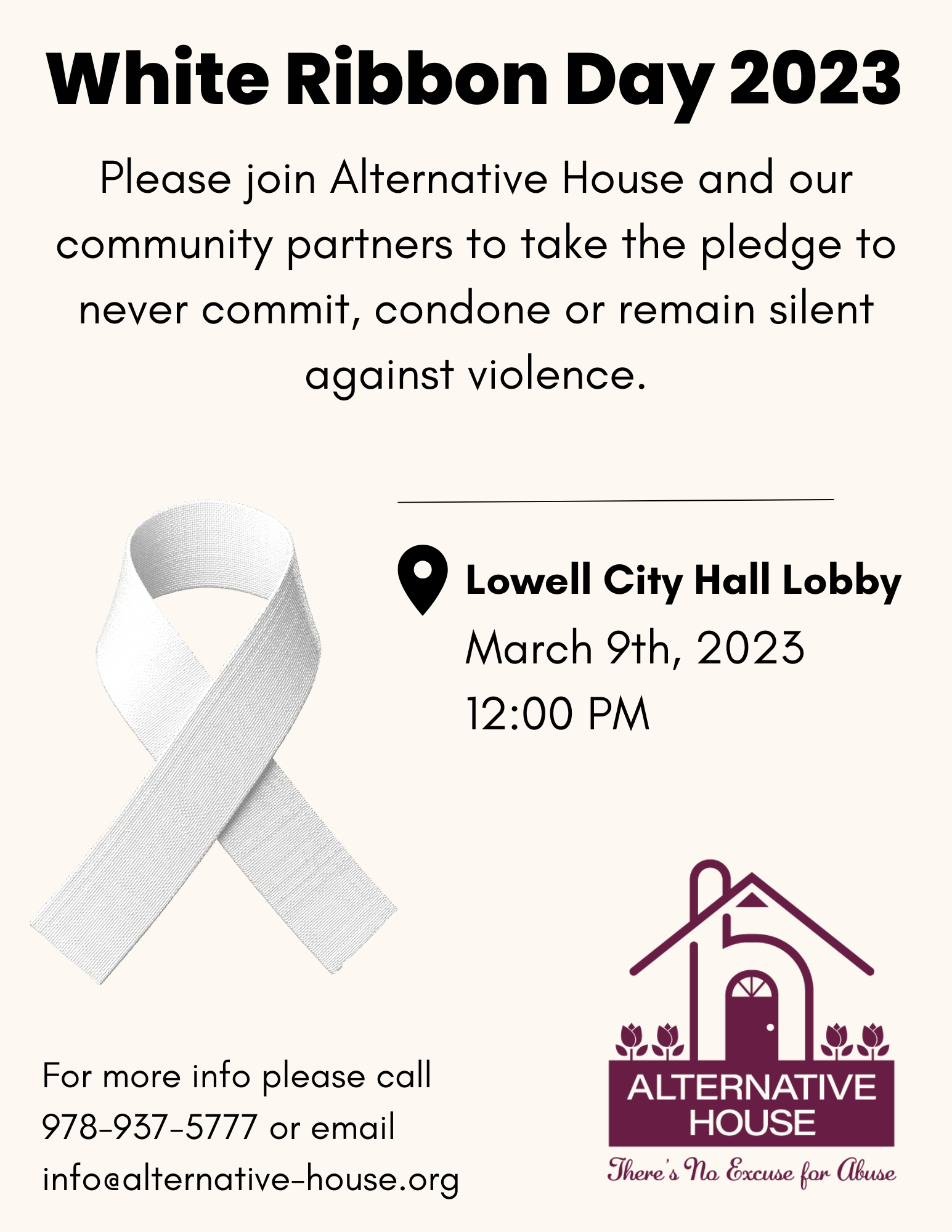White Ribbon Day Greater Lowell Health Alliance